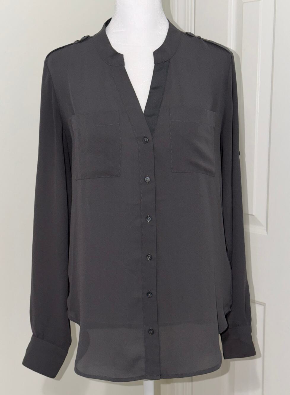 NWOT Banana Republic Button Front Utility Blouse
